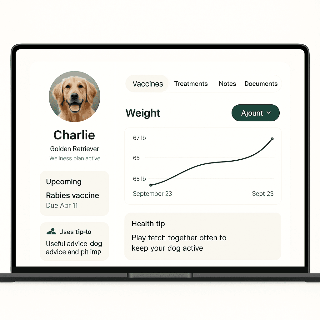 Aperçu du carnet de santé DogsCampus